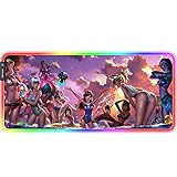 Bimormat Anime RGB Gaming Mauspad,900x400x3mm Groß Mousepad XXL,LED...