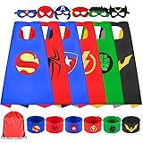 Sinoeem Superhelden Kostüm Kinder 6 Stücke Spielzeug Kostüm mit...