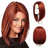 BESTUNG Kurze Bob Glatte Haare Perücken für Frauen Schulter Länge...