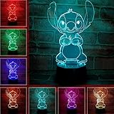INTOBAS Stitch Nachtlicht,3D Stitch Lampe,Nachtlicht lampe...