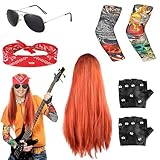 YOUYIKE Rocker Kostüm Herren,Herren Kostüm Rockstar,70er 80er 90er...