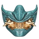 XehCaol Ghost of Tsushima Maske,Samurai Maske,Oni Mask Half Face...