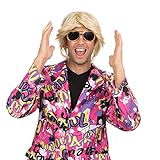 shoperama Blonde Schlagersänger Herren-Perücke mit Seitenscheitel...