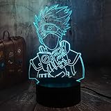 Japanische Anime Hatake Kakashi Uzumaki 3D LED Nachtlicht USB Tisch...