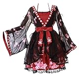 JSK-37-2 Schwarz Rot Japan Kirschblüten Bestickt Sakura Goldfisch...