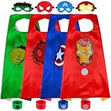 AMGELEMM Superhelden Kinderkostüm Kinder 4 Stücke Cosplay Kostüme...