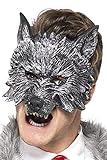 Smiffys 20348 Smiffys Deluxe Böser-Wolf-Maske, Grau