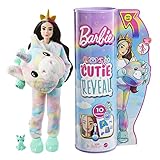 Barbie HJL58 - Cutie Reveal Puppe mit Einhorn Kostüm, Traumland...
