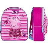 Peppa Pig Rucksack mit 3D Relief, Geräumiger Kinderrucksack mit einem...