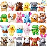 JOYIN 24 Pack Mini Plüsch Schlüsselanhänger Kinder, Plüschtier...