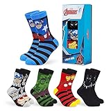 Marvel Socken, Ikonisch Bunte Socken, Weich und atmungsaktiv Männer...