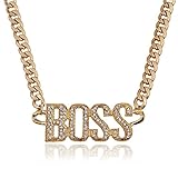 BABO Lude Macho Prolethen Hiphop Rapper Kette Necklace BOSS Strass...