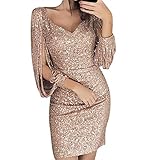 Cocktailkleid Damen Paillettenkleid Glänzend Abendkleider Sexy...