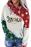 ASTANFY Weihnachten Hoodie für Frauen Weihnachtsbaum Plaid Shirt...