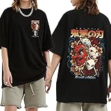 OUHZNUX Herren Demon Slayer T-Shirt Unisex Kimetsu No Yaiba Lustiges...