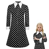 Aomig Addams Kostüm für Kinder, Wednesday Kleid für Damen Mädchen,...