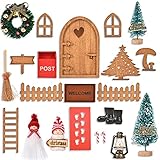 EYCLFY Wichteltür Zubehör Weihnachten Set, Weihnachtswichtel Tür...