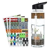 Minecraft Wasserflasche und Sticker Set