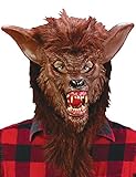Deluxe Werwolf Halloween Maske braun