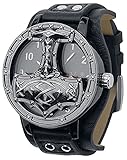 etNox Time Thors Hammer Männer Armbanduhren schwarz Kunstleder,...