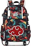 Roffatide Anime Rucksack für Naruto-Fans Akatsuki Rote Wolke...