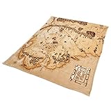 Elbenwald Herr Der Ringe Flauschdecke mit Mittelerde Karte Motiv für...
