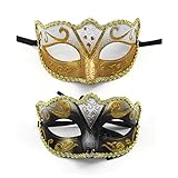 Seglory 2 Stück Venezianische Masken Damen und Herren Augenmaske...
