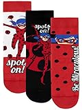 Miraculous Mädchen Ladybug Socken Packung mit 3 Paar Mehrfarbig 31/36