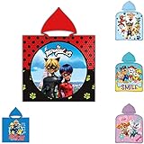 AYMAX SPRL Kinder Bade-Poncho mit Kapuze Baumwolle, versch. Motive -...