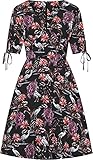Hell Bunny Heron Dress Frauen Mittellanges Kleid Navy M