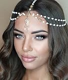 Fashband Boho Geschichtete Kopfkette Gold Perlen Kopfschmuck Vintage...