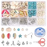 DUOJIN DIY Set mit Perlen zum Basteln Muschel türkis verstellbares...