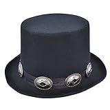 Bristol Novelty Hut im Rocker-Stil, schwarz, Einheitsgröße