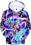 FLYCHEN Jungen Kapuzenpullover 3D Druck Hoodie mit Kängurutasche Gute...
