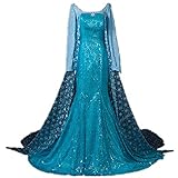LOBTY Damen Prinzessin Kleid Langarm Bodenlang Kleider Frauen Langes...