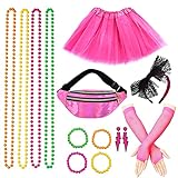 80er Kostüme für Frauen Mädchen Erwachsene, Party Kleid Mottoparty...