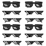 Xpsirny Pixel Brille, 12 Stücke Pixel Sonnenbrille Party Mosaik...