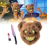 Pardofelis Halloween Maske Horror Bärenmaske, Gruselig Plüsch...