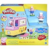Play-Doh Peppas Eiswagen Spielset, Peppa und Schorsch Figuren und 5...