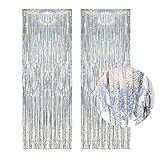 XREE 2 Stück Lametta Vorhang, Glitzer Folienvorhänge Fransen Vorhang...