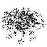 Runostrich 100 Stück Gruselige Halloween Spinnen Schwarze Gruselige...