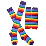Regenbogen Fingerlose Handschuhe Unisex Rainbow gloves Streifen...