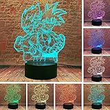 Goku und Vegeta Figur Nachtlampe - 3D Dragon Cartoon Kakarotto Super...
