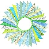 G2PLUS Süße Beidseitig Wimpel Girlande, 10M Bunting Wimpelkette...