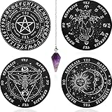 Weyying 5 Stück Hexe Altar, Pendel Kristall Brett, Wahrsagungs Brett,...