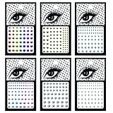 427 Stück Glitzersteine Gesicht, Mehrfarbige Selbstklebende...