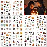 FRCOLOR 187 Pcs Halloween temporäre Tattoos für Kinder und...