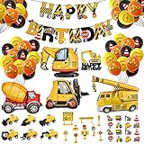 Bagger Geburtstag Deko Set, StarryTiger Baustelle Geburtstag Deko mit...