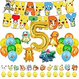 Kindergeburtstag deko luftballon 5. pokemon geburtstag |...