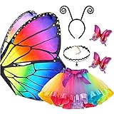 CHMMY 6 Stück Schmetterlingsflügel Kinder kostüm schmetterling...